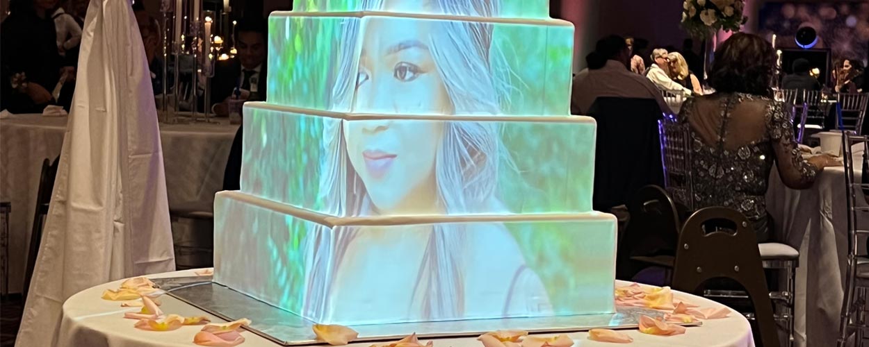 Cake Projection Mapping at Yazz Events